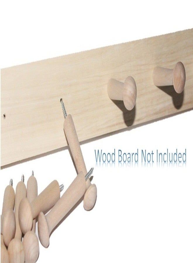 Balsam Point Workshop Screw-On Shaker Pegs Birch Hardwood - 2.9-Inch Wood Length Plus Hangerbolt - 10-Pack - Image 4